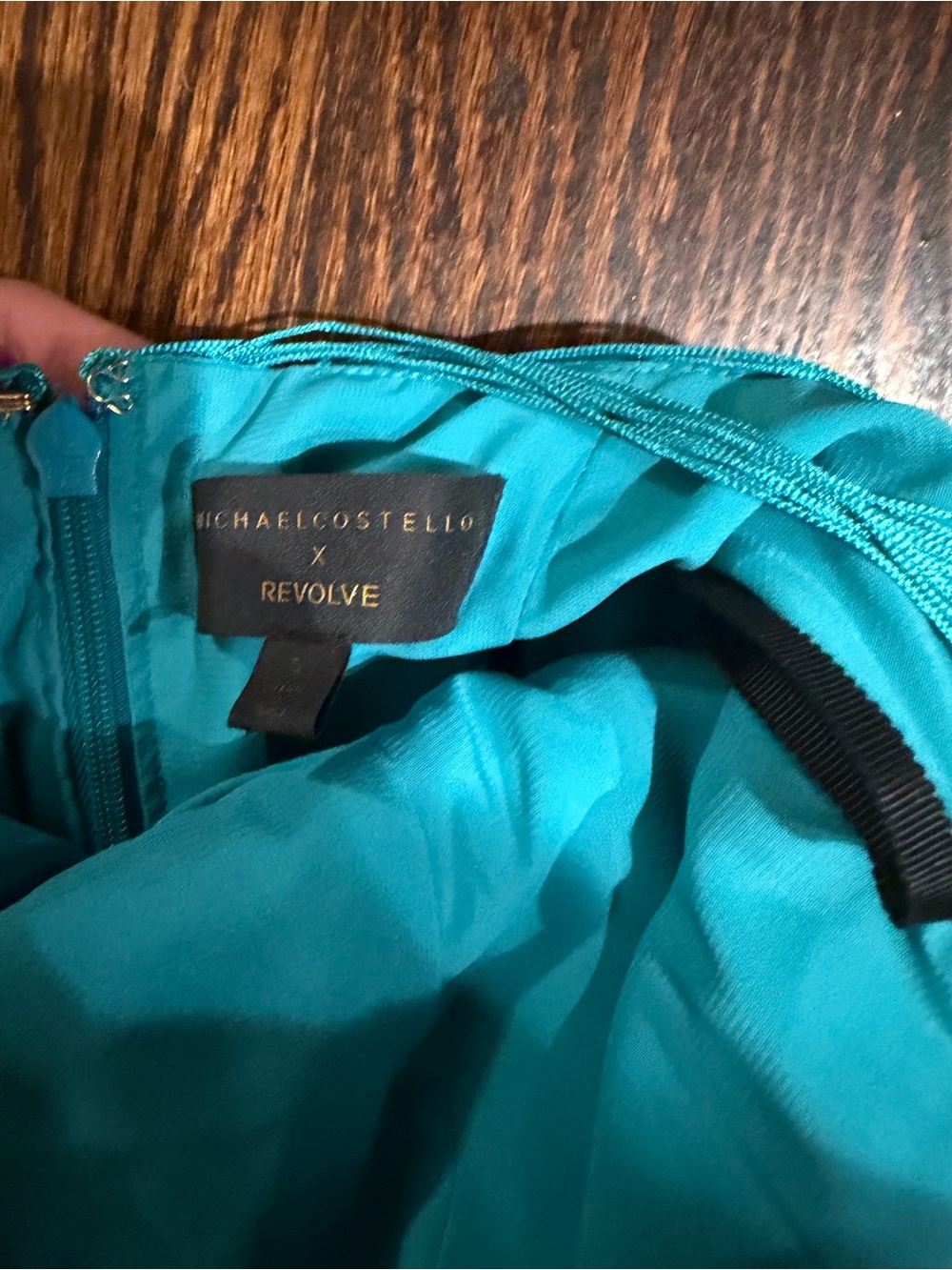 REVOLVE Turquoise Halter Fringe Mini Dress - Picture 3 of 5